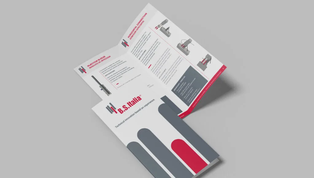 Impaginazione grafica Brochure tecnica B.S. Italia